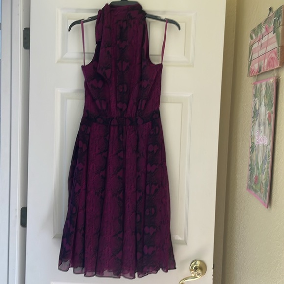 Purple snake/python print dress by White House/Black Market size 2 - Picture 2 of 8